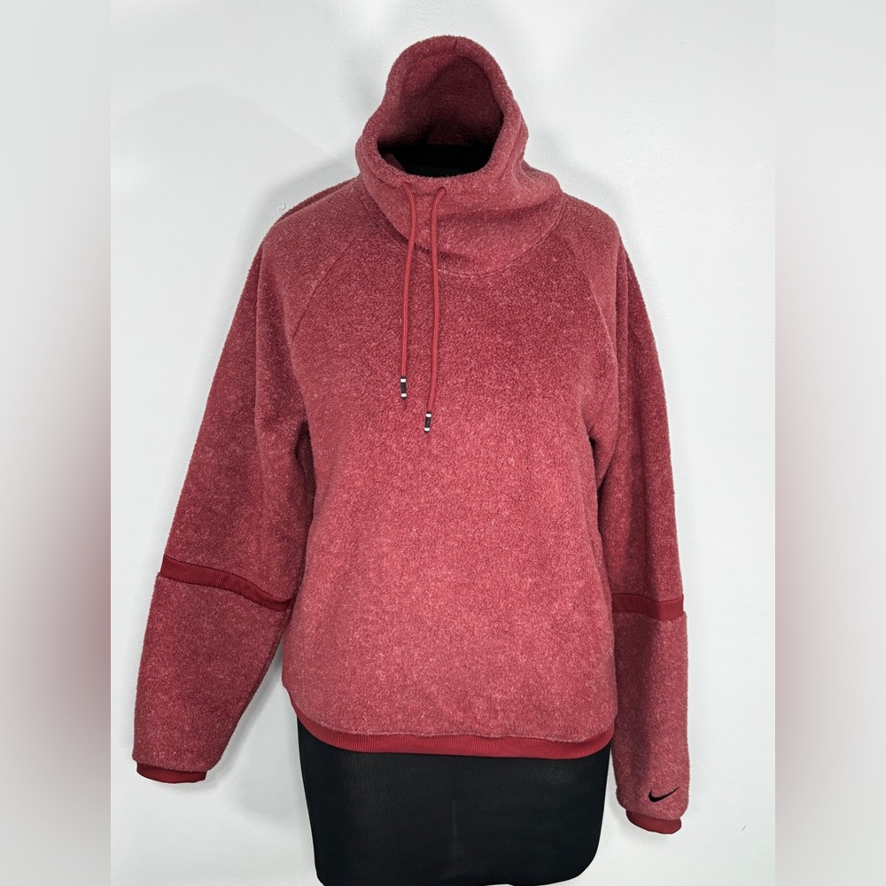 Nike Therma Fleece Long Neck Hoodie Maroon Size XS Women’s